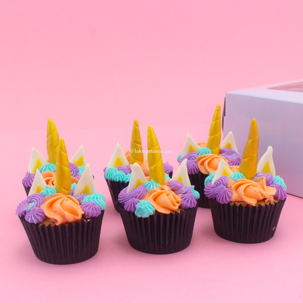 Unicorn Theme Cup Cake - 6pcs